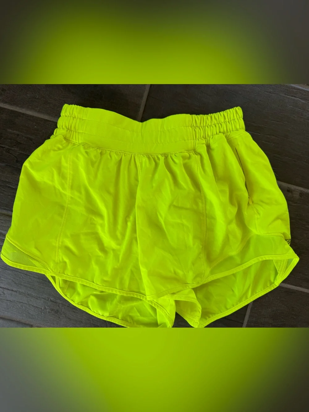 lululemon athletica Women's Athletic Shorts - Neon Yellow, Orange, White